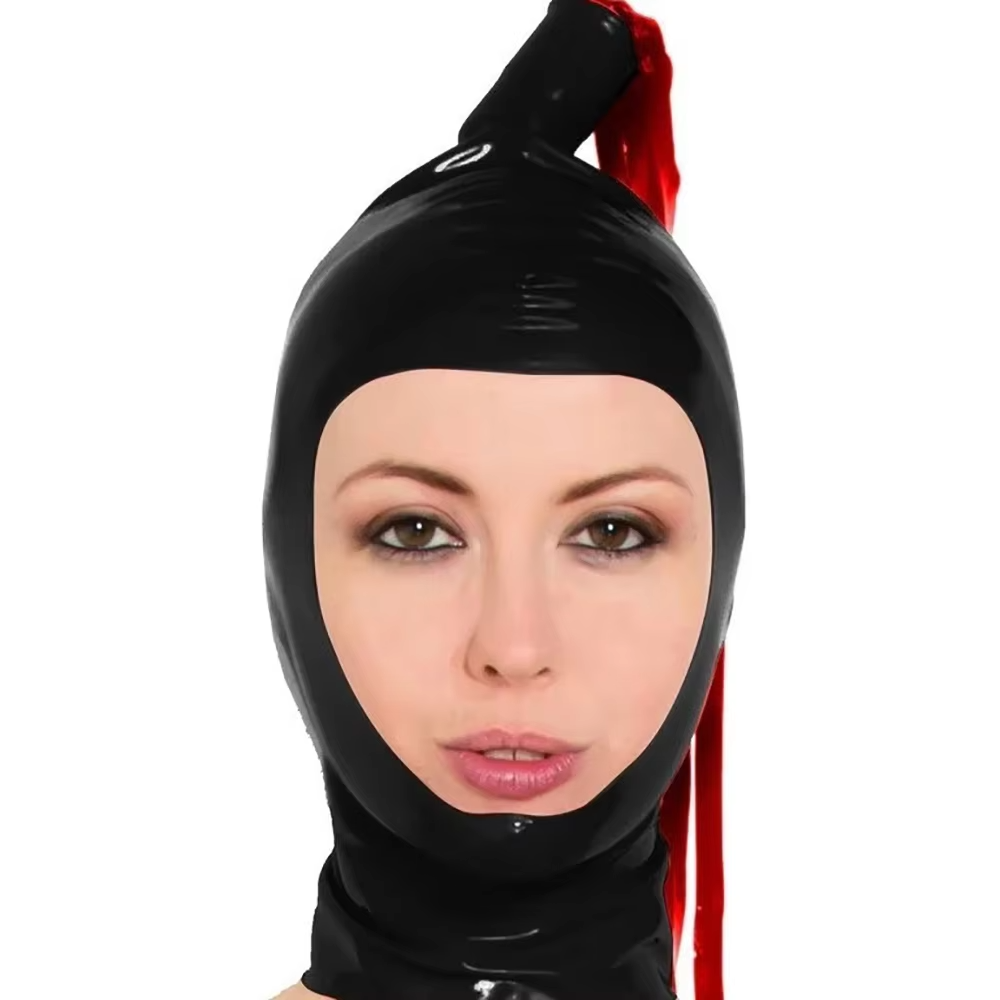 Cosplay Prop Paint - Siyah Lateks Başlık Lateks At Kuyruğu