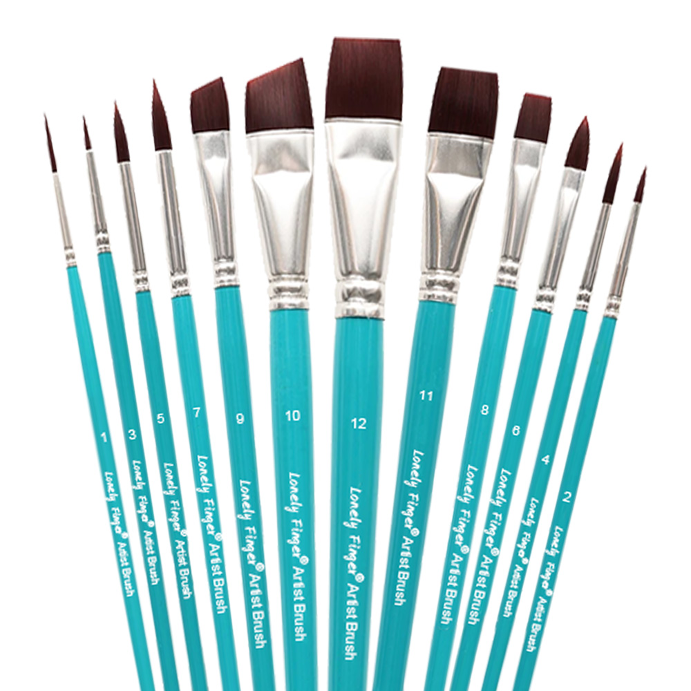 Cosplay Prop Paint - Yüz Boya Fırçaları, 12/24PCS Sanatçı Akrilik