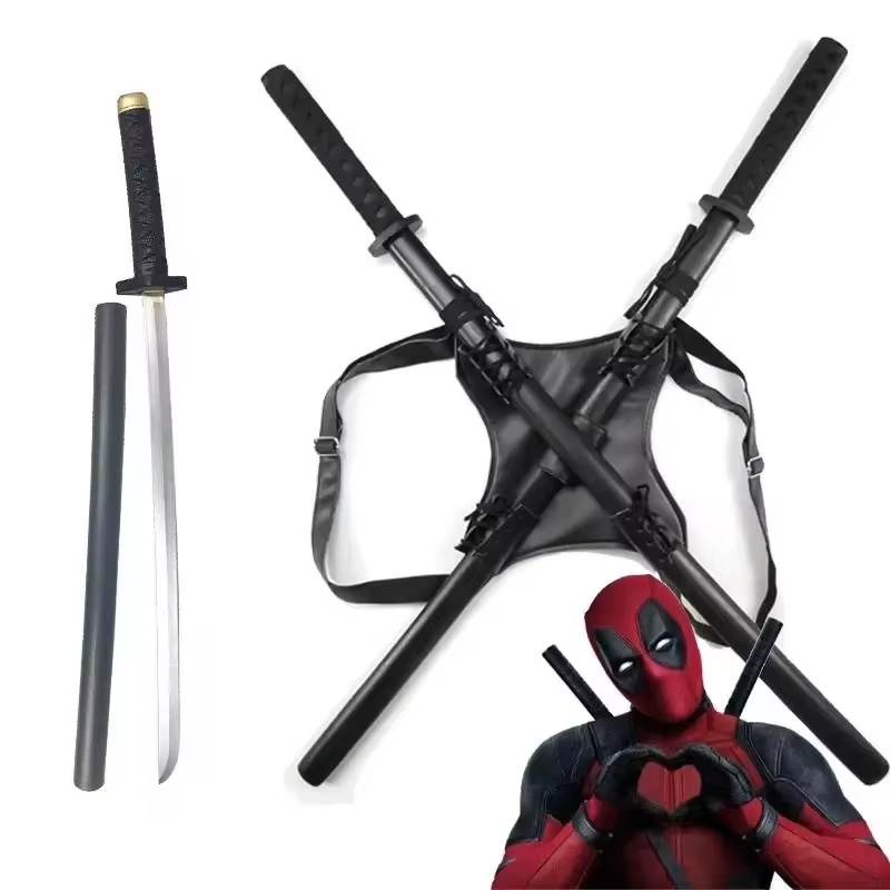 Cosplay Prop Knife - 2025 Yeni 61cm Deadpool Katana PU