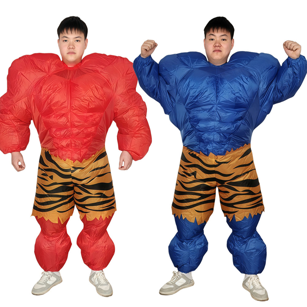 Cosplay Prop Business - Cadılar Bayramı Mavi Kırmızı Kaslı Adam