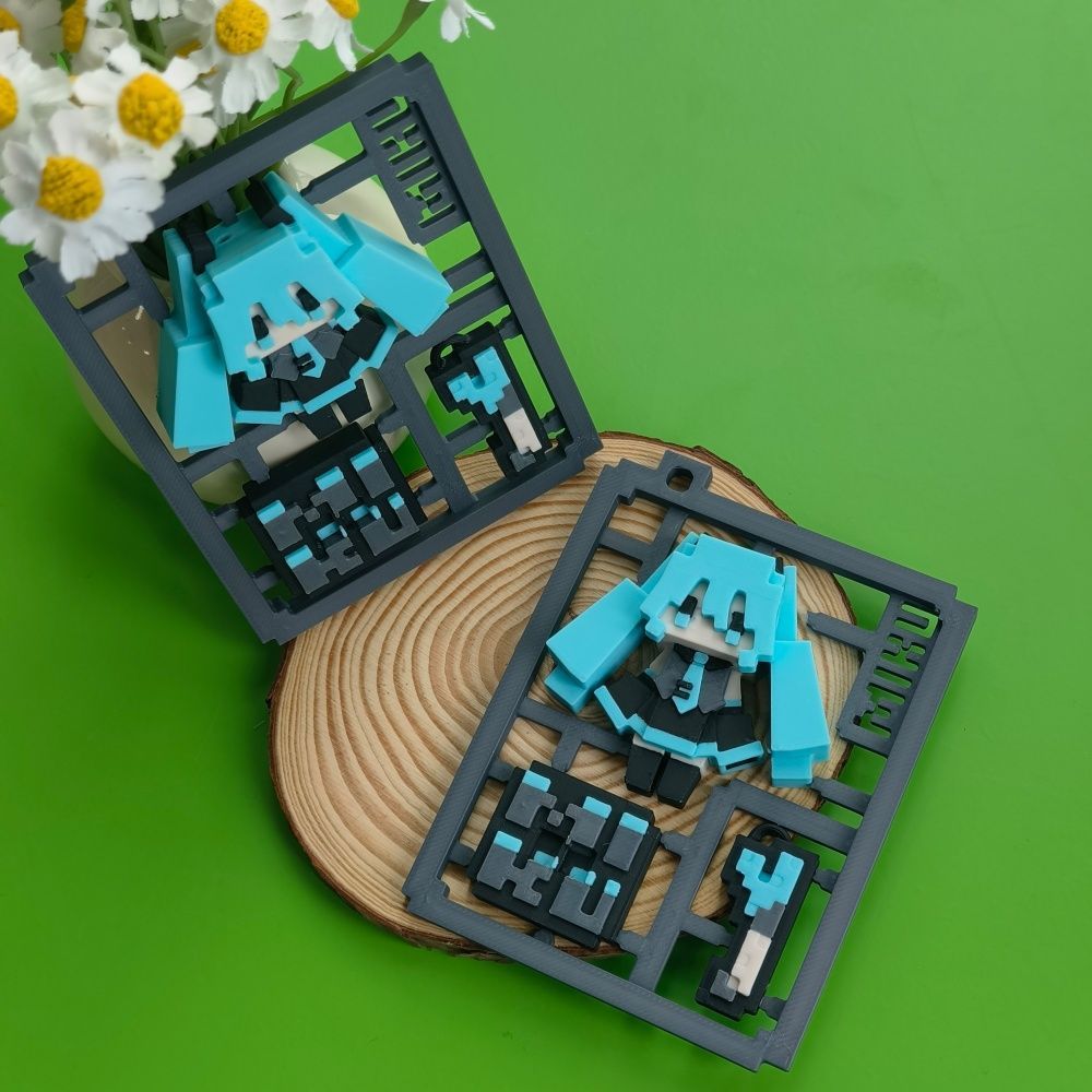 Cosplay Prop 3D Print - 3D Baskılı Sevimli Piksel Hatsune Miku