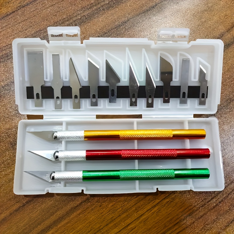 Craft Knife Set - 13 adet alüminyum alaşımlı gravür bıçağı