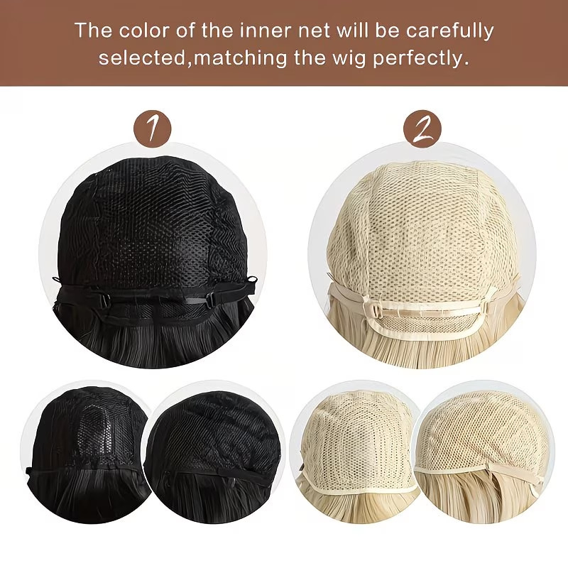Hafif perçemli kısa bob peruk, - Wig Fiber Net incelemesi ve fiyatı