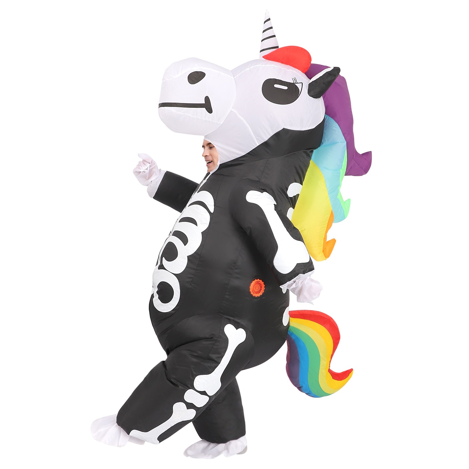 Gökkuşağı İskelet Unicorn Şişm - Cosplay Prop Business incelemesi ve fiyatı